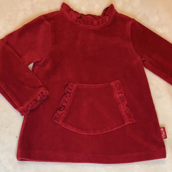 The Children’s Place Red Velour Tunic Top Baby 12M - Picture 1 of 8